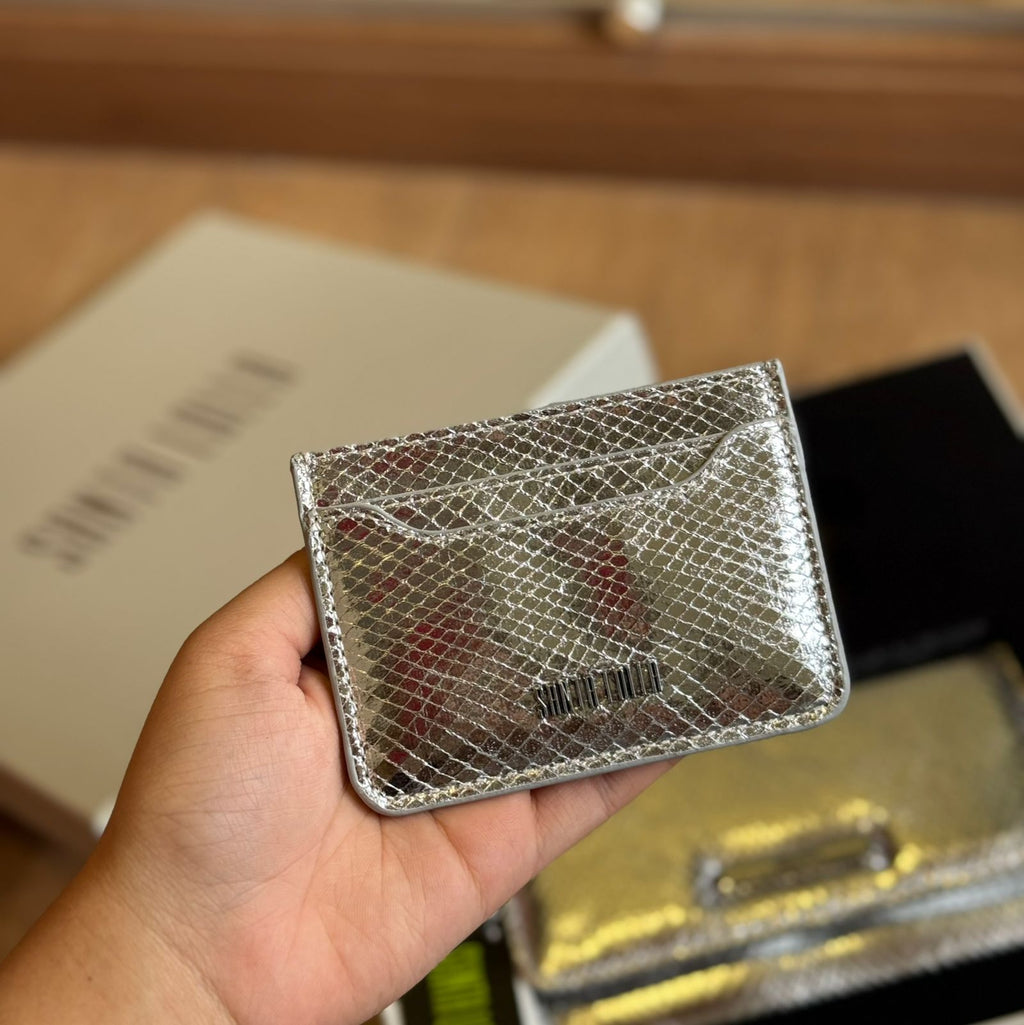Clutch Santa Lolla Metalizado Cobra Alça De Mão