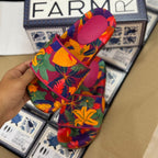 Chinelo Slide Farm Rio Praiana Print