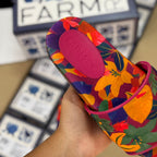 Chinelo Slide Farm Rio Praiana Print